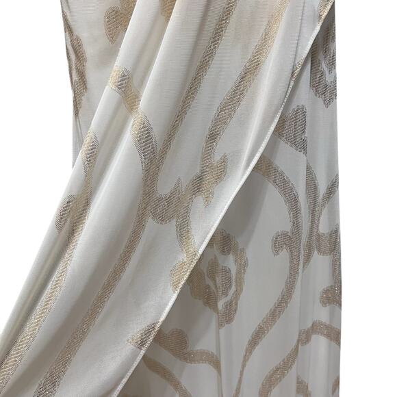 Cache Womens Vintage Y2K White Gold One Shoulder Jewel Goddess Maxi Dress Sz 6 - Picture 5 of 16